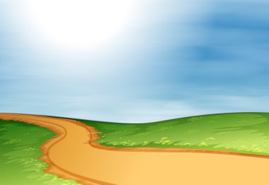 A narrow pathway clipart