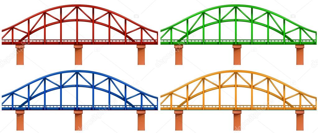 Four colorful bridges