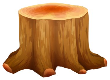A stump of a big tree clipart
