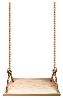 A wooden swing clipart