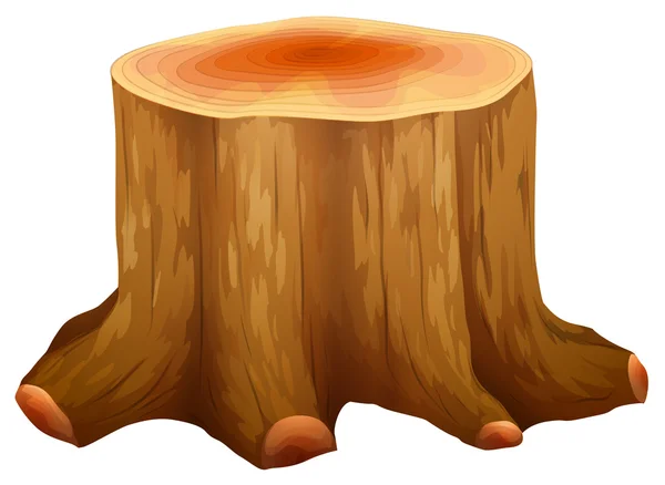 A stump of a big tree — Stock Vector