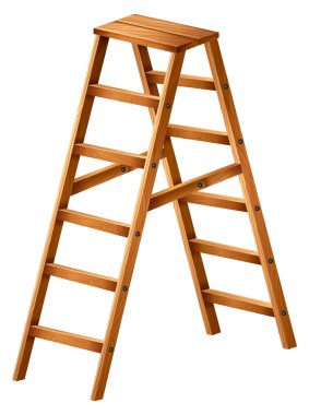 A wooden ladder clipart