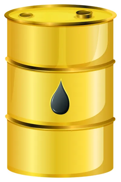 A golden oil barrel — Stock Vector