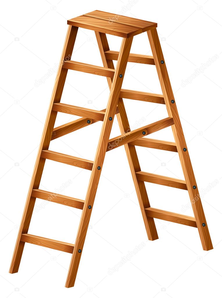 A wooden ladder