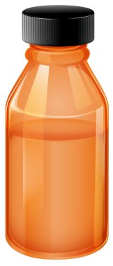 tıbbi bir şişe siyah kapaklı