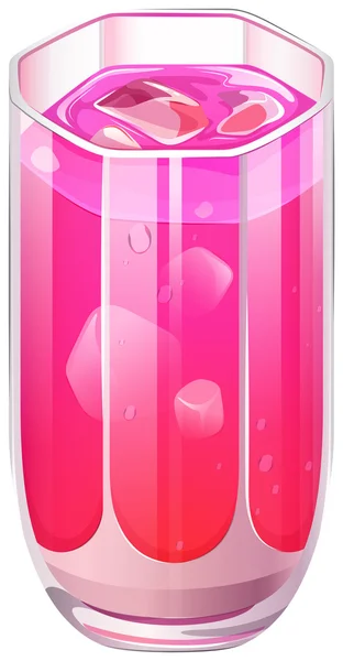 Un cocktail rosa — Vettoriale Stock