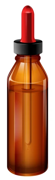 Une bouteille médicale avec un compte-gouttes — Image vectorielle