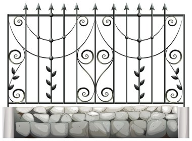 A steel fence clipart