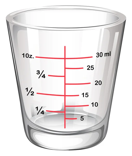 Een meetinstrument glas — Stockvector