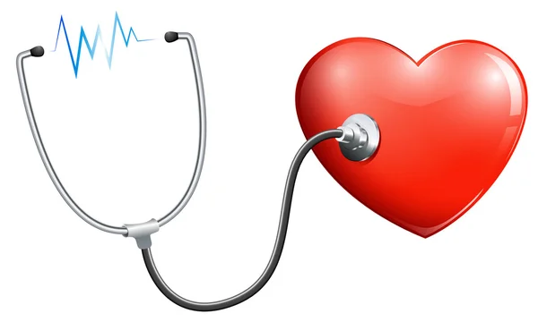 Una frequenza cardiaca — Vettoriale Stock