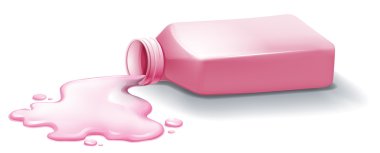 A spilled medicine syrup clipart