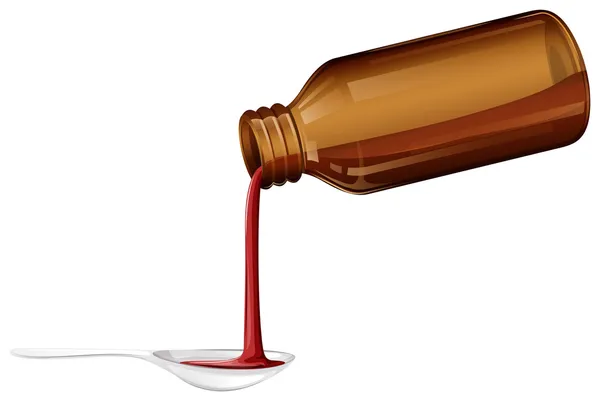 Une bouteille médicale marron clair — Image vectorielle