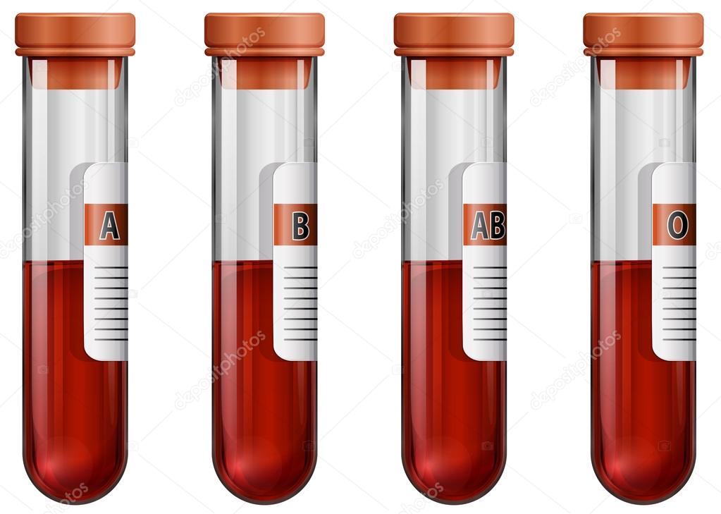 Test tubes with blood samples