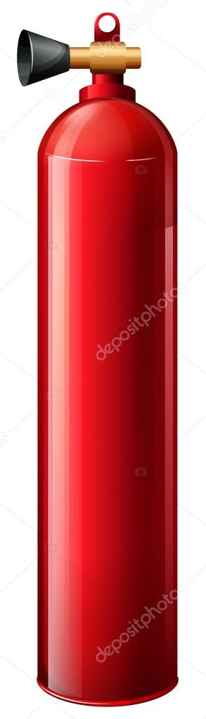 A red oxygen tank
