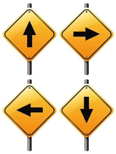 Four arrow signs — Stock Vector