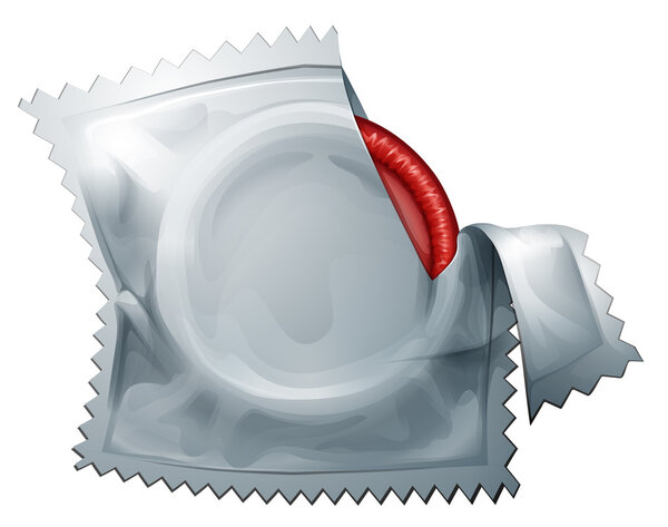 A red condom