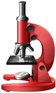 A red microscope clipart