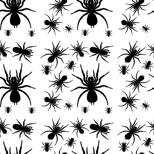 A seamless design with spiders — Stock Vector