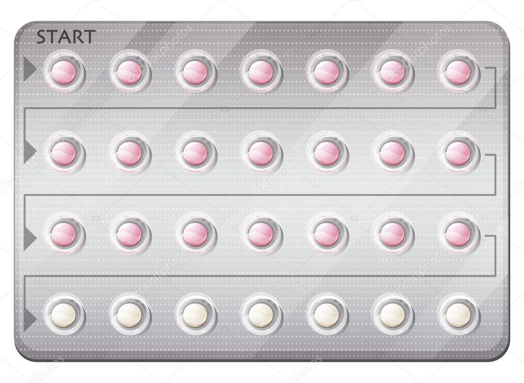 Pastillas anticonceptivas imágenes de stock de arte vectorial |  Depositphotos