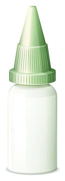 Una bottiglia di medicinale con coperchio a forma di cono — Vettoriale Stock