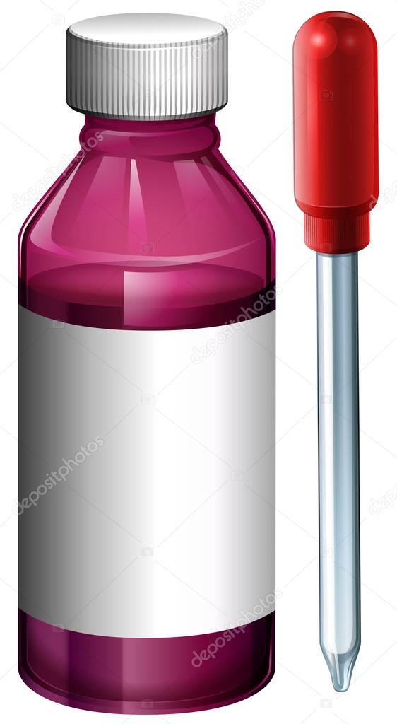 A medicine bottle and a dropper
