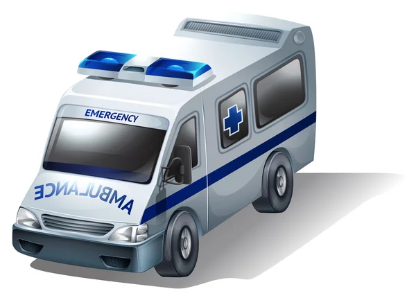 An emergency ambulance — Stock Vector