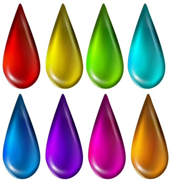 Gotas coloridas — Vetor de Stock
