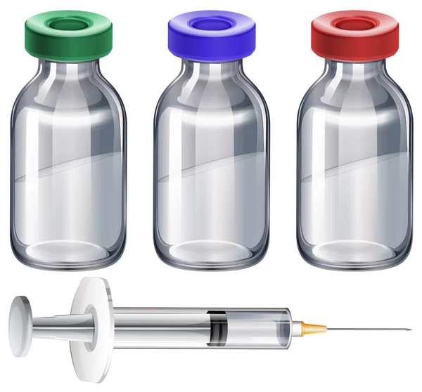 疫苗瓶 — 图库矢量图片