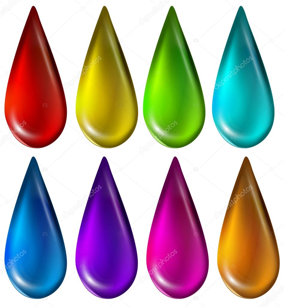 Colourful droplets