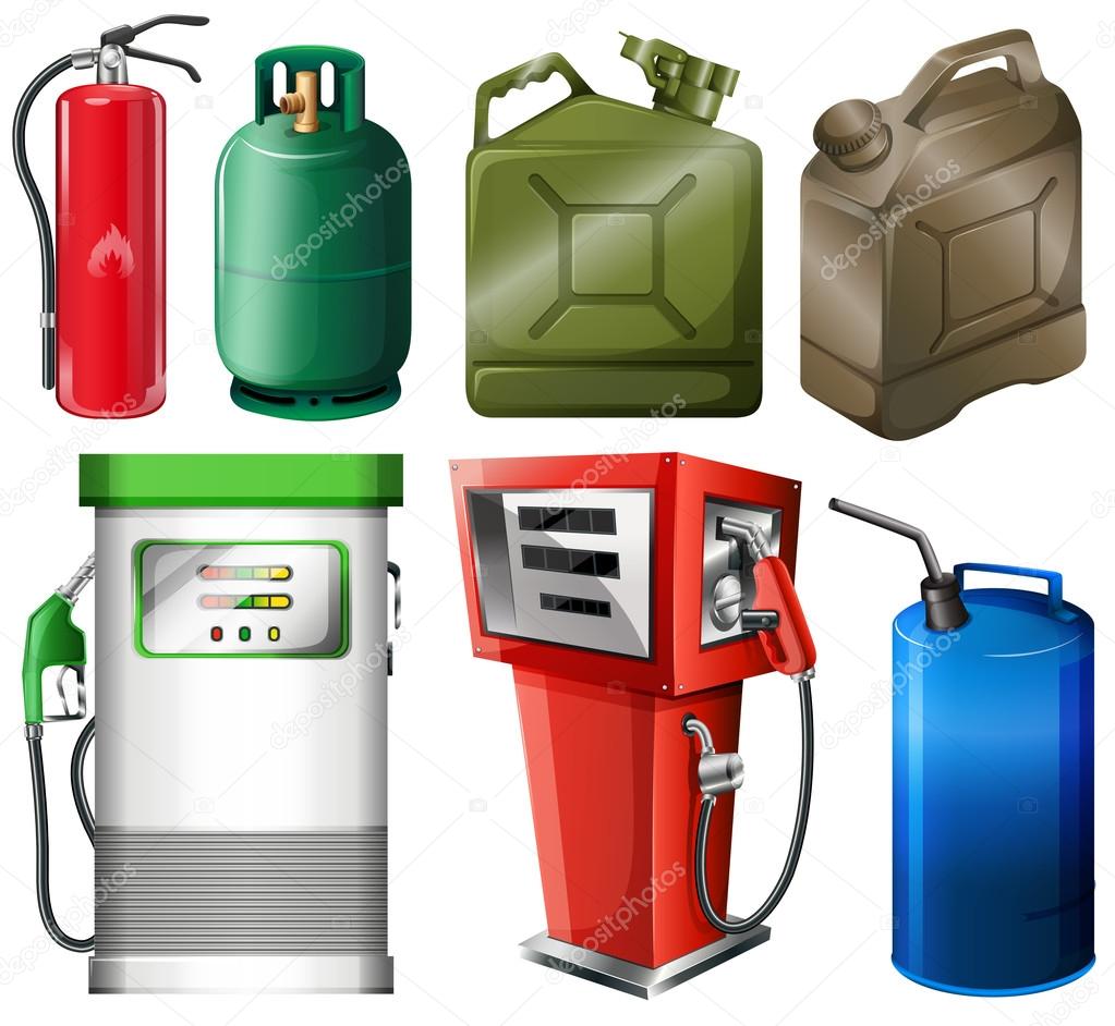 Different fuel containers
