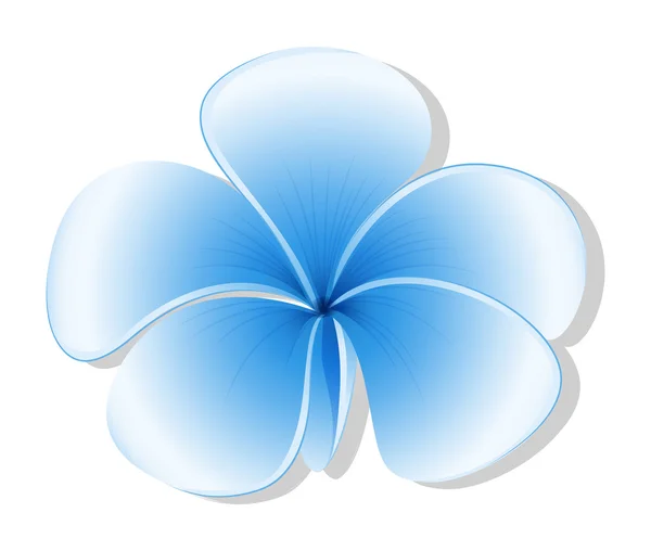 En färsk fem-kronblad blå blomma — Stock vektor