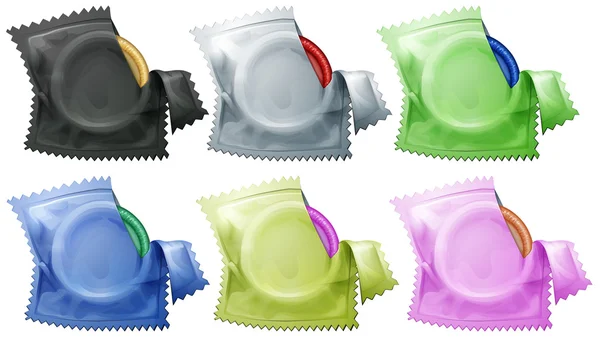 Kolekce kondomů — Stockový vektor