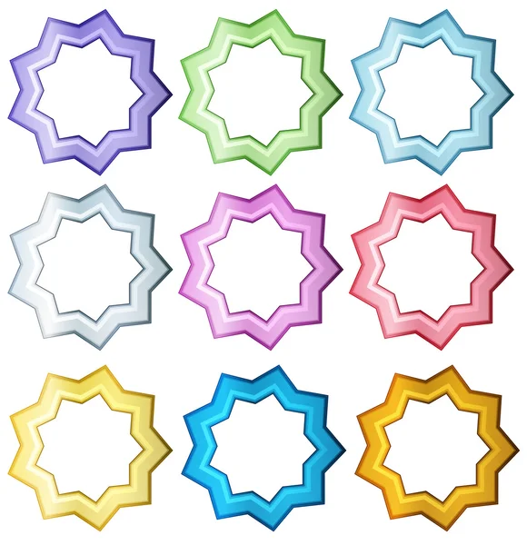 Colorful set of stars — Stock Vector