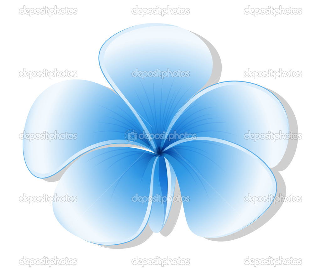 A fresh five-petal blue flower