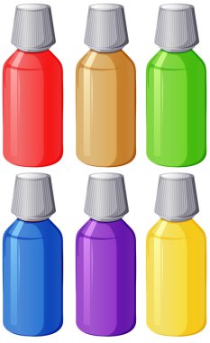 renkli Tıp Şişeler