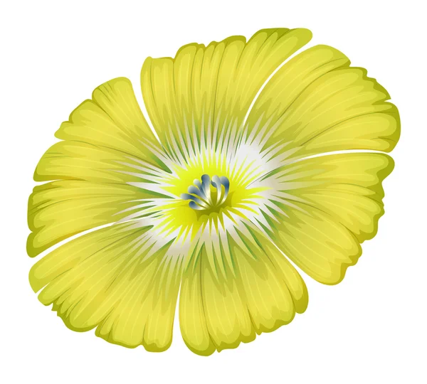 Una flor verde amarilla — Vector de stock