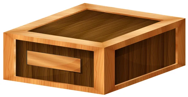 Een houten doos — Stockvector