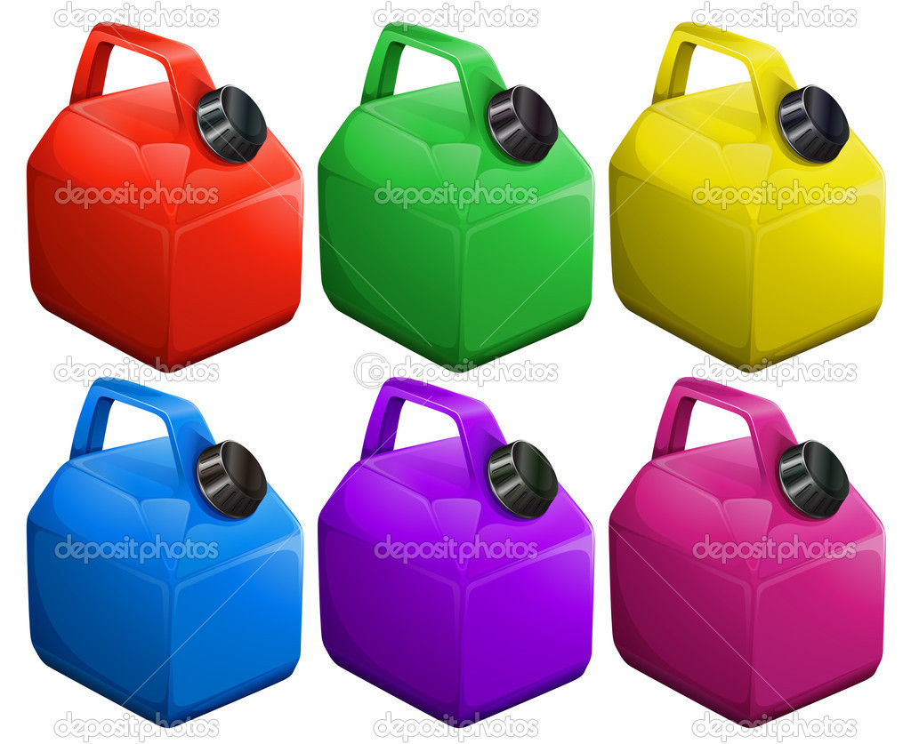 Colorful gas containers