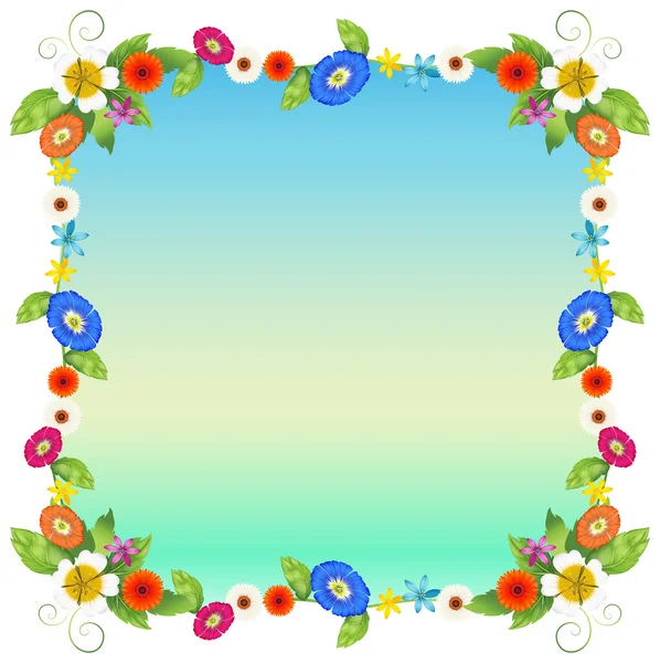 A floral empty template — Stock Vector