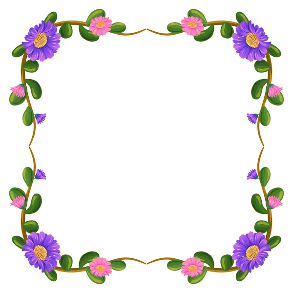 Une bordure florale — Image vectorielle