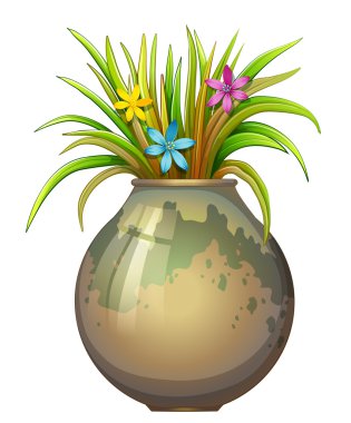 çiçekli bitkiler ile büyük bir flowervase