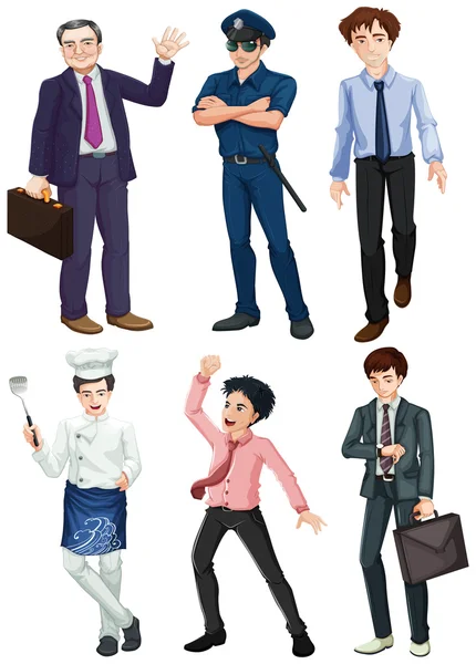 Different professions of men — Stock Vector