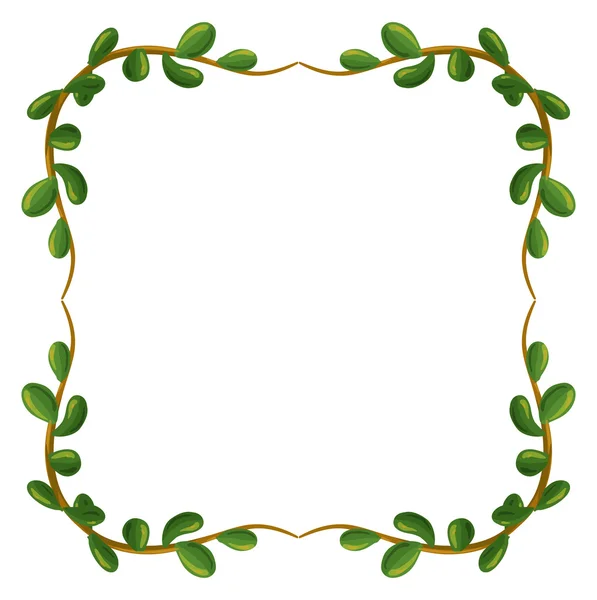 Une bordure faite de feuilles — Image vectorielle