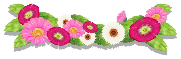 Fleurs fraîches colorées — Image vectorielle