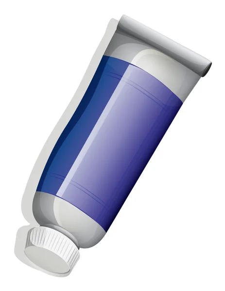 Vista superior de un tubo azul — Vector de stock