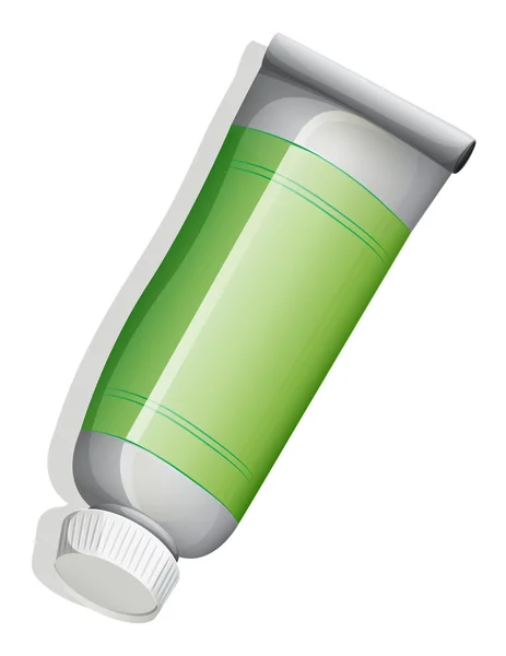 Un tube médicinal vert — Image vectorielle