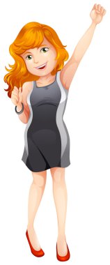 mutlu bir iş kadını