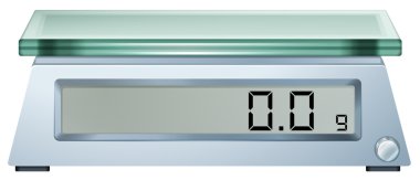 A digital weighing scale clipart
