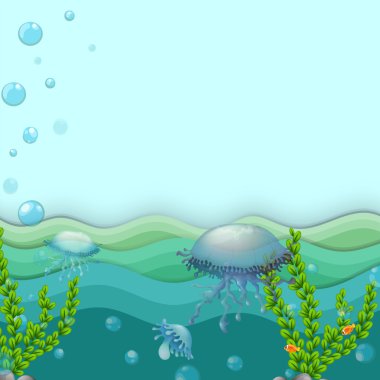 Deniz altında jellyfishes