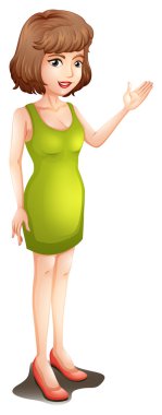 güzel bir kadın ayakta